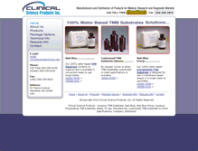 Tablet Screenshot of clinicalscienceproducts.com